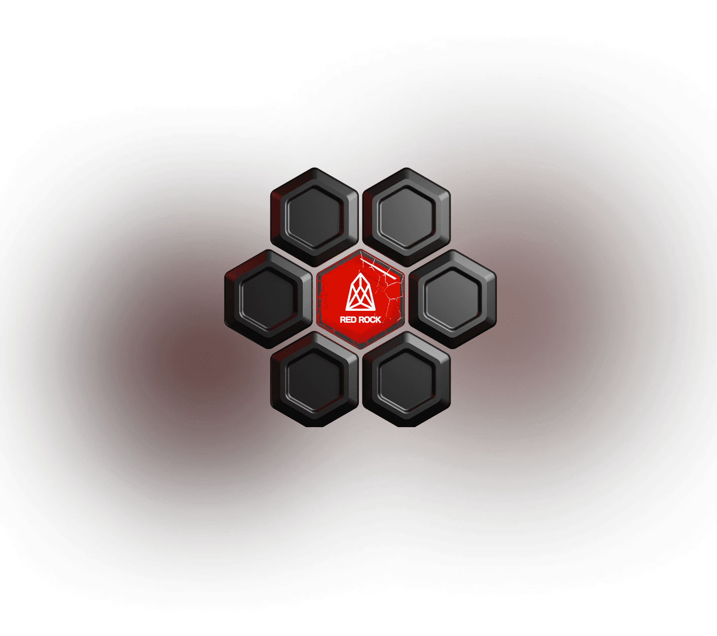 Hexagon grid with Red Rock at center