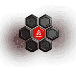 Hexagon grid with Red Rock at center