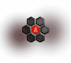 Hexagon grid with Red Rock at center