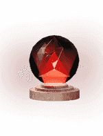 Red crystal on pedestal 3D